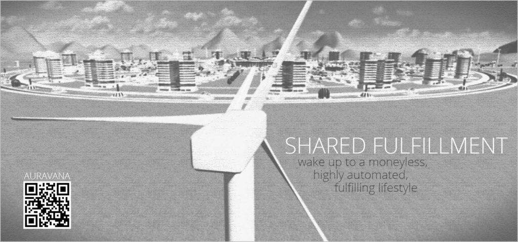 Integrated circular city system with the phrase shared fulfillment